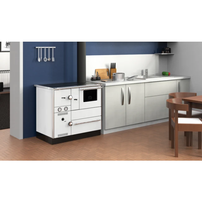 Cuisinière à Bois Alfa 85 G Eco Sortie Droite Blanc – Image 5