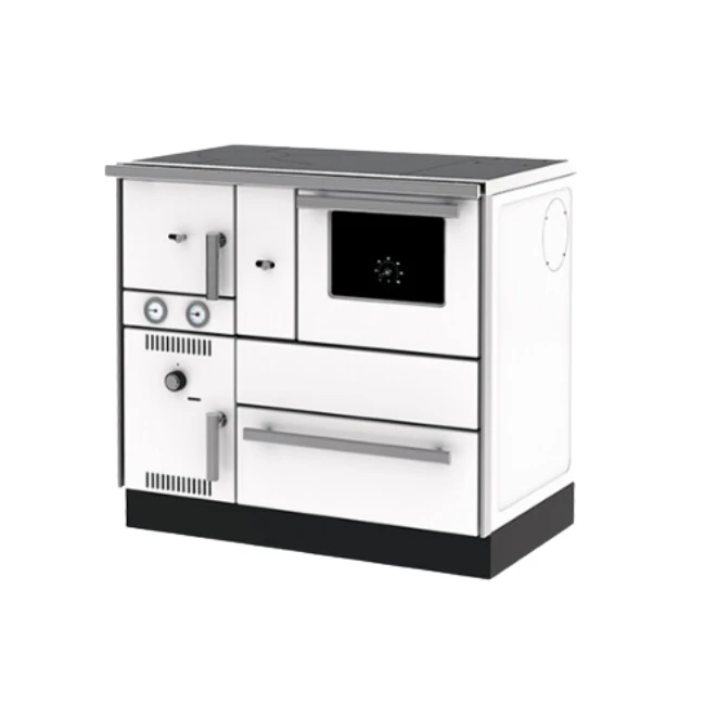 Cuisinière à Bois Alfa 85 G Eco Sortie Droite Blanc – Image 2