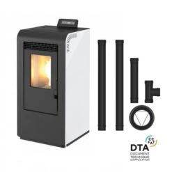 Pack Poêle à Granulés Baggia Evo + Kit D'installation Sortie Dessus