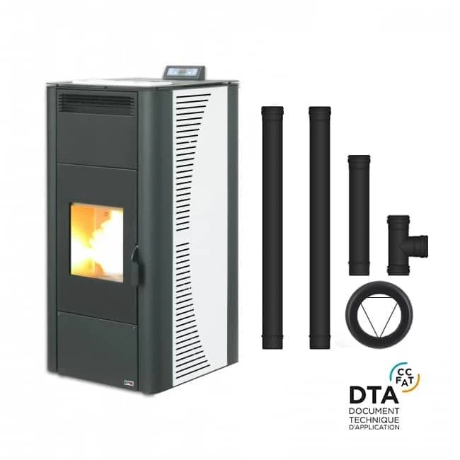 Pack Poêle à Granulés Hydro Rondinara + Kit D'installation Sortie Arrière