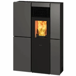 Poêle à Granulés Canalisable Extra Plat Olivia Steel